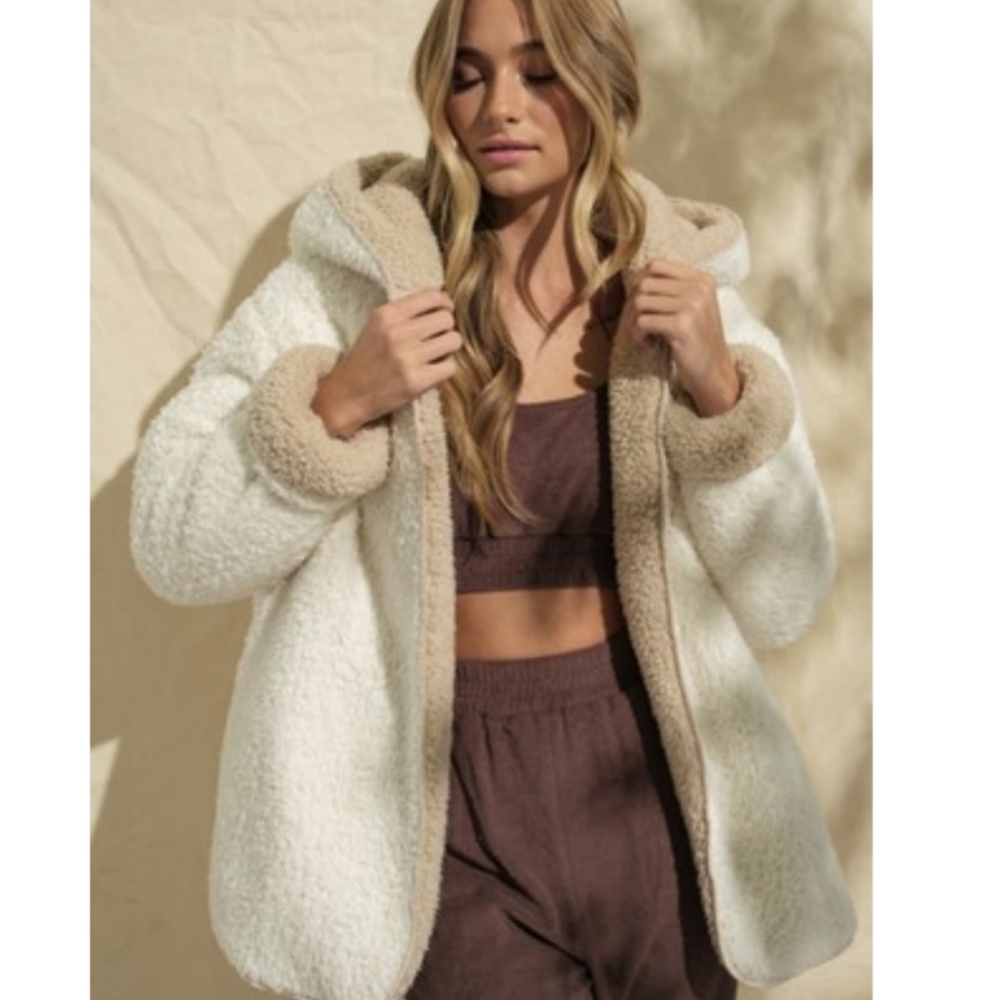 Sherpa soft  jacket reversible